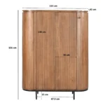 Nairo Wandkast 150cm Naturel - Afbeelding 5